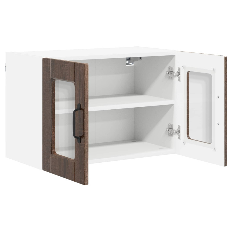 Szafka kuchenna z półką 2 pcs Brązowy dąb 60 x 31 x 40 cm