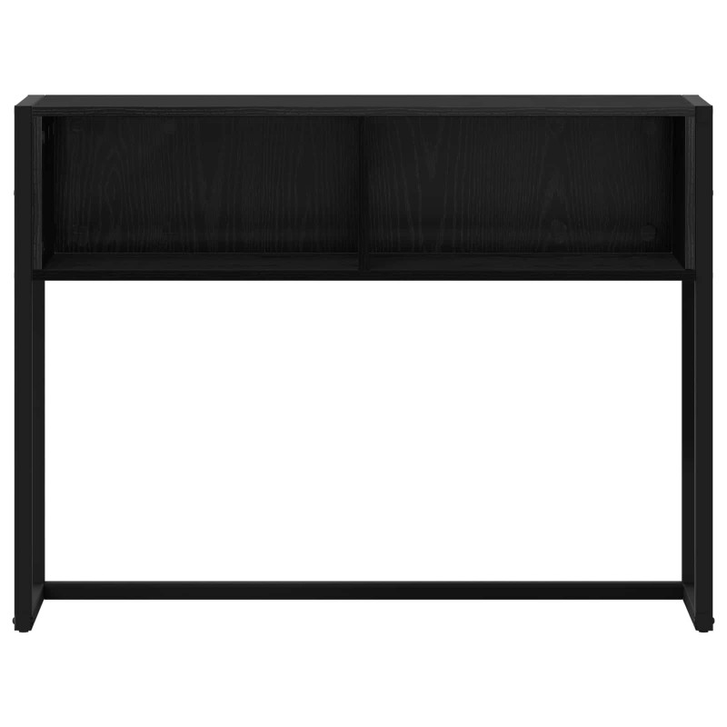 Stolik końcowy z przechowywaniem Czarny Dąb 100 x 36 x 75 cm