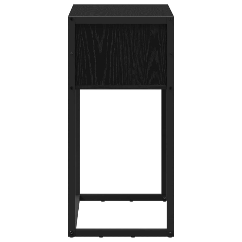 Stolik końcowy z przechowywaniem Czarny Dąb 100 x 36 x 75 cm
