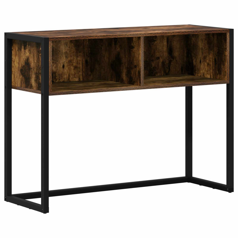 Stolik końcowy z przechowywaniem Dąb dymny 100 x 36 x 75 cm