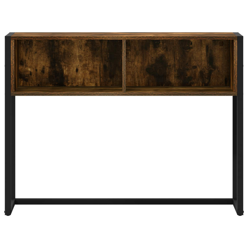 Stolik końcowy z przechowywaniem Dąb dymny 100 x 36 x 75 cm