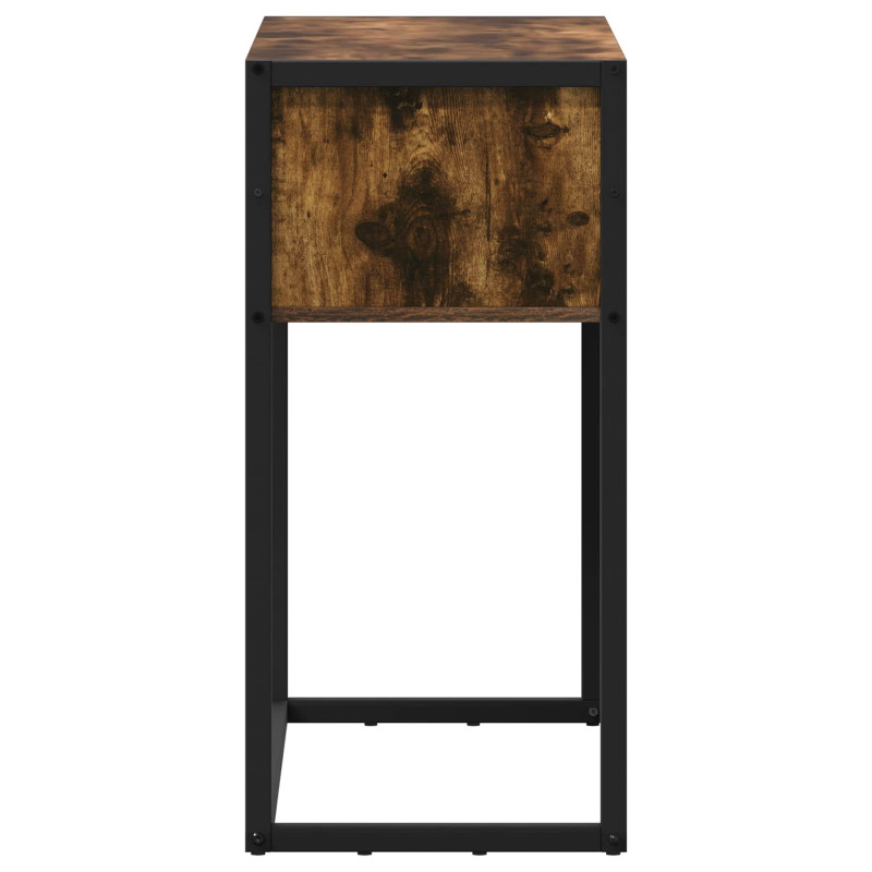 Stolik końcowy z przechowywaniem Dąb dymny 100 x 36 x 75 cm