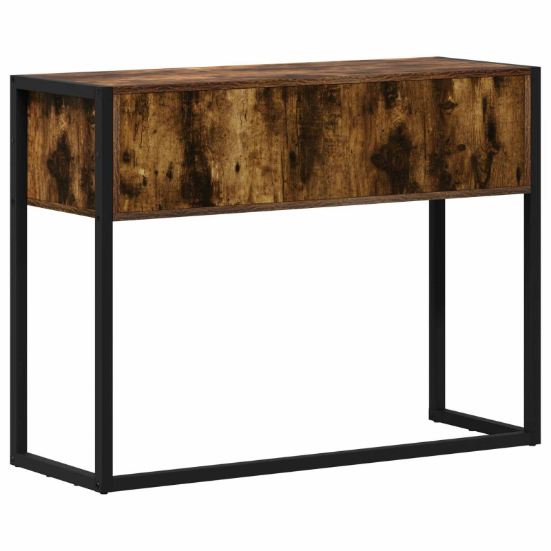 Stolik końcowy z przechowywaniem Dąb dymny 100 x 36 x 75 cm