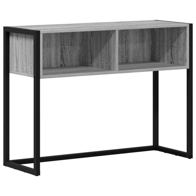 Stolik końcowy z przechowywaniem Szary Sonoma 100 x 36 x 75 cm