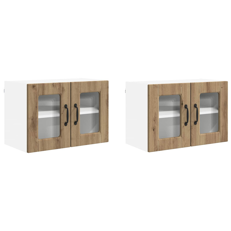 Szafka kuchenna z półką 2 pcs Dąb rzemieślniczy 60 x 31 x 40 cm
