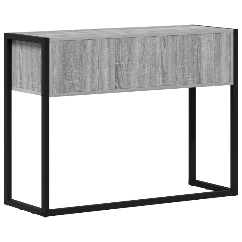 Stolik końcowy z przechowywaniem Szary Sonoma 100 x 36 x 75 cm