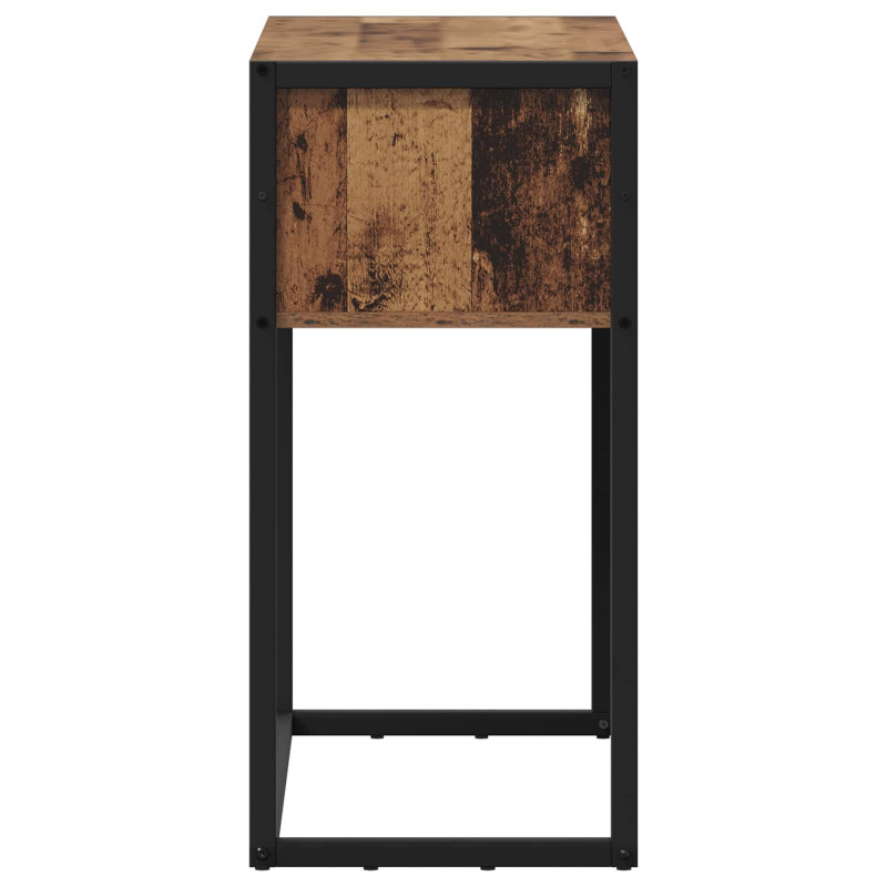 Stolik końcowy z przechowywaniem Stare drewno 100 x 36 x 75 cm