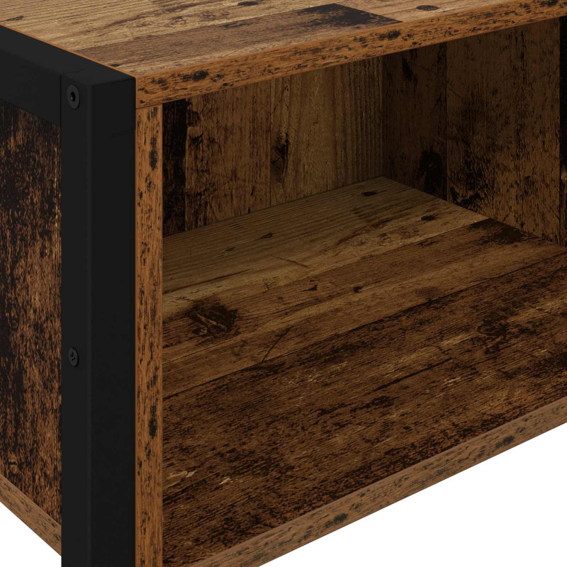 Stolik końcowy z przechowywaniem Stare drewno 100 x 36 x 75 cm