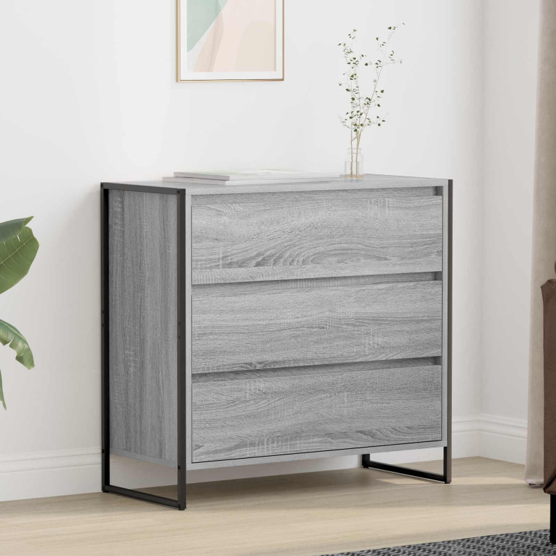 Bufet Szary Sonoma 79 x 36 x 75.5 cm Materiał drewnopochodny
