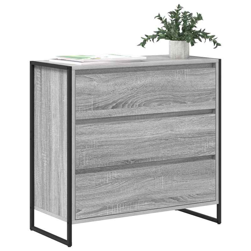 Bufet Szary Sonoma 79 x 36 x 75.5 cm Materiał drewnopochodny
