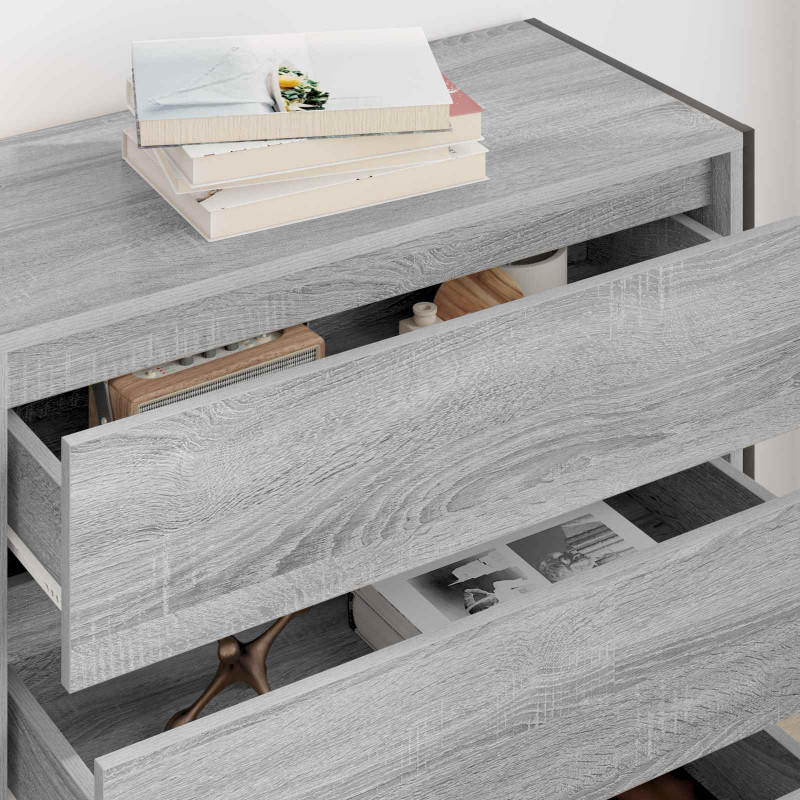 Bufet Szary Sonoma 79 x 36 x 75.5 cm Materiał drewnopochodny