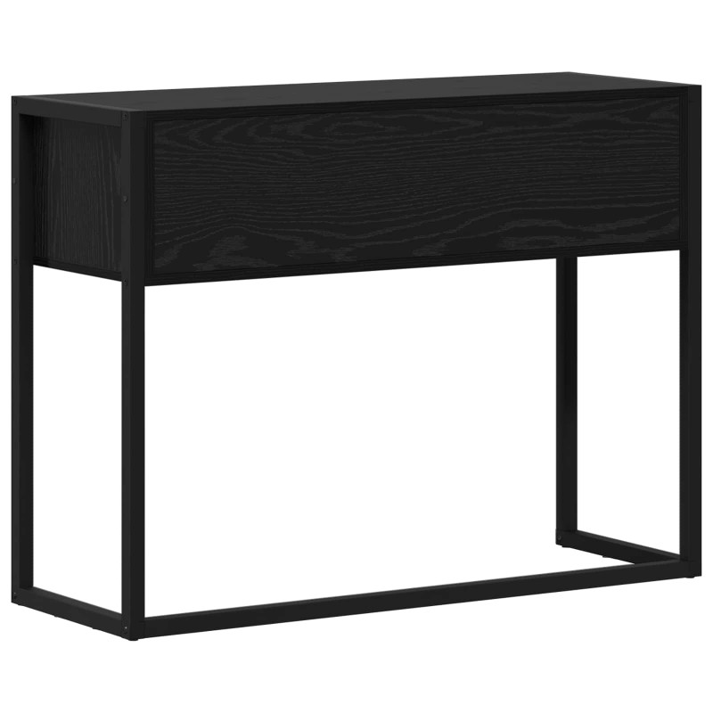 Stolik końcowy z szufladą Czarny Dąb 100 x 36 x 75 cm