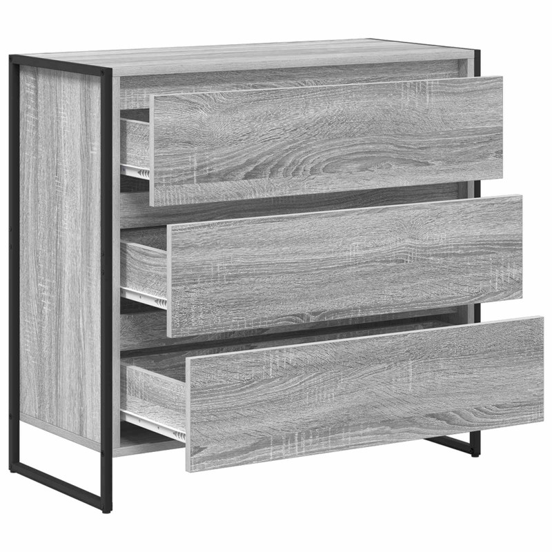 Bufet Szary Sonoma 79 x 36 x 75.5 cm Materiał drewnopochodny