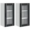 Szafka kuchenna z półką z drzwiami 2 pcs Czarny 40 x 31 x 80 cm
