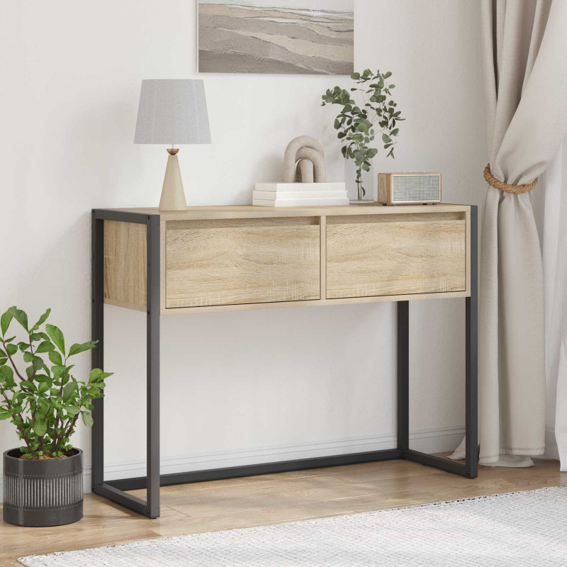 Stolik końcowy Sonoma 100 x 36 x 75 cm Materiał drewnopochodny