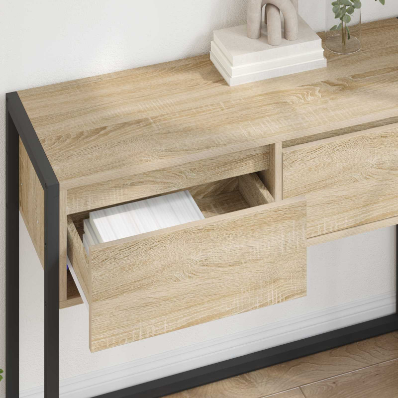 Stolik końcowy Sonoma 100 x 36 x 75 cm Materiał drewnopochodny