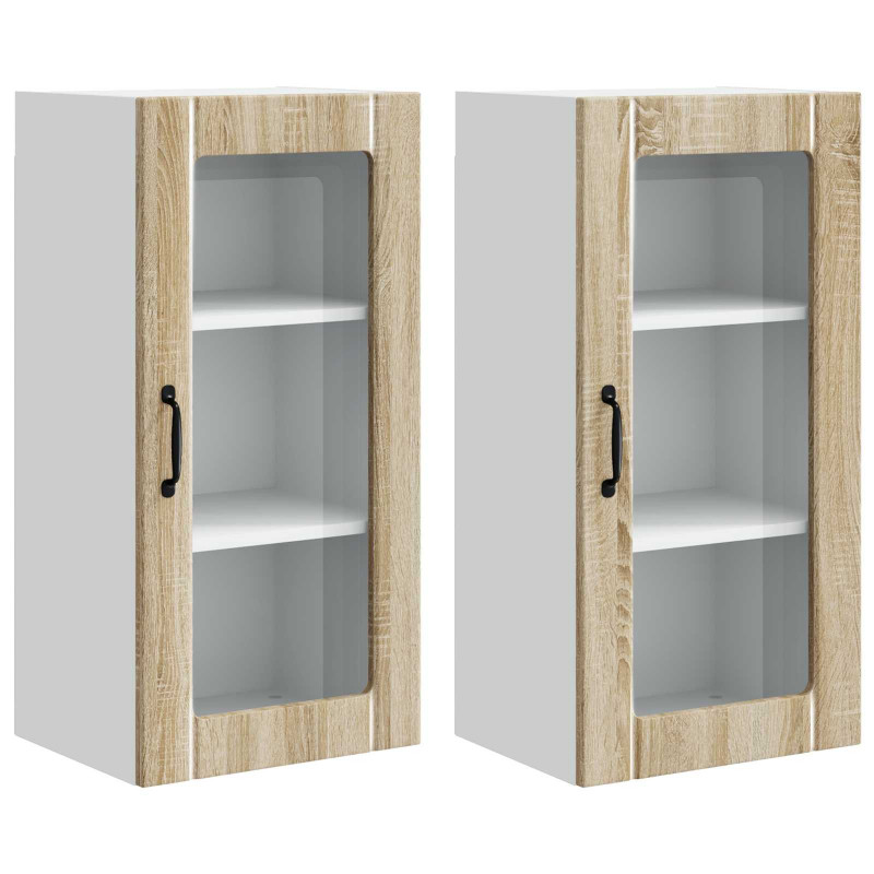 Szafka kuchenna z półką 2 pcs Dąb Sonoma 40 x 31 x 80 cm
