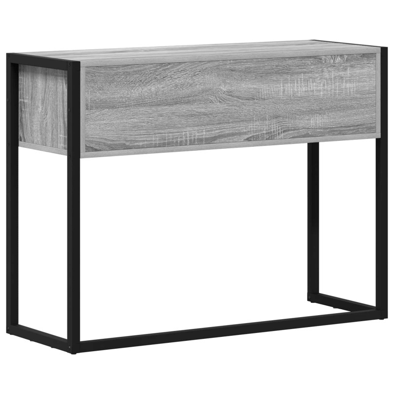 Stolik końcowy z szufladą Szary Sonoma 100 x 36 x 75 cm