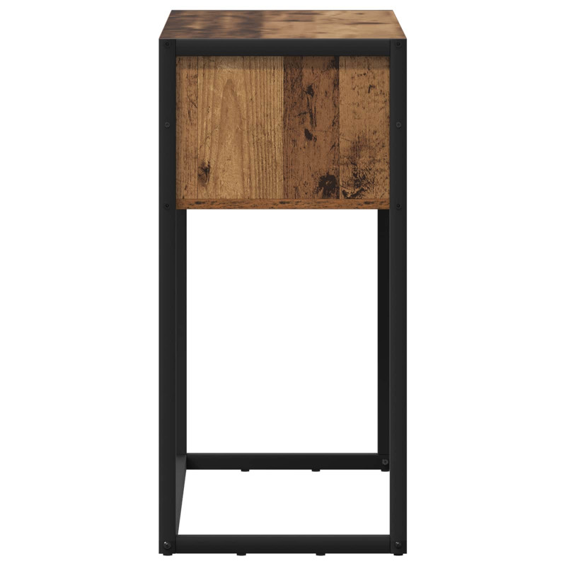 Stolik końcowy z szufladą Stare drewno 100 x 36 x 75 cm
