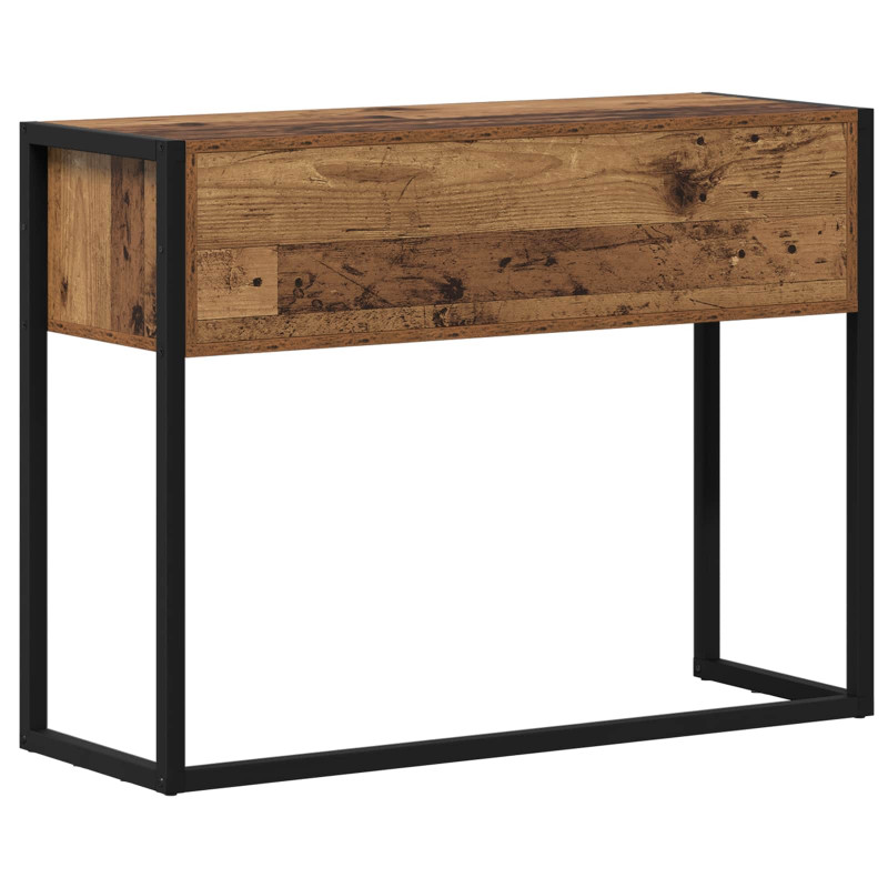 Stolik końcowy z szufladą Stare drewno 100 x 36 x 75 cm