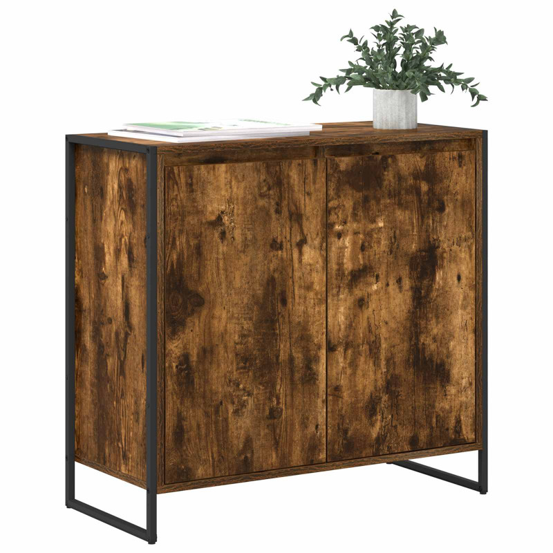 Szafka boczna Dąb dymny 79 x 36 x 75 cm Materiał drewnopochodny