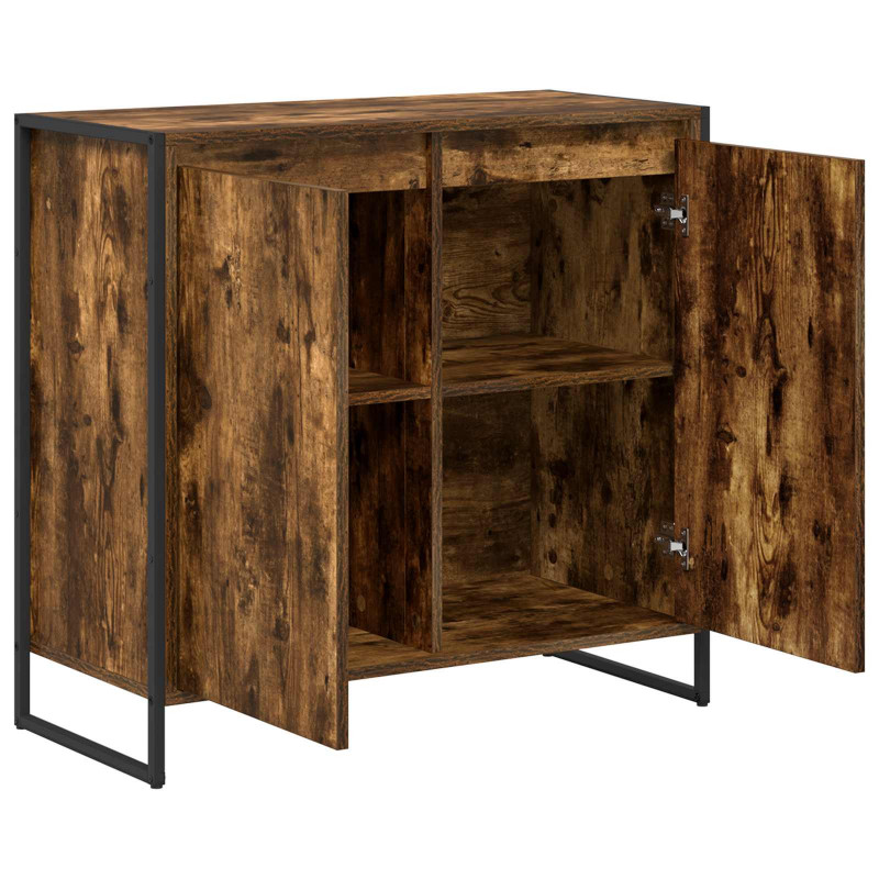Szafka boczna Dąb dymny 79 x 36 x 75 cm Materiał drewnopochodny