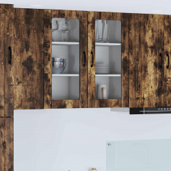 Szafka kuchenna z półką 2 pcs Dąb wędzony 40 x 31 x 80 cm