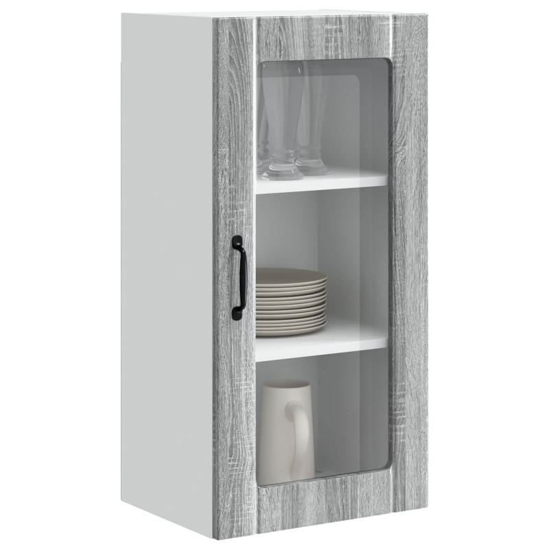 Szafka kuchenna z półką 2 pcs Szary Sonoma 40 x 31 x 80 cm