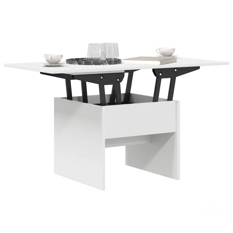 Stolik kawowy Biały 55 x 54,5 x 45 cm Materiał drewnopochodny