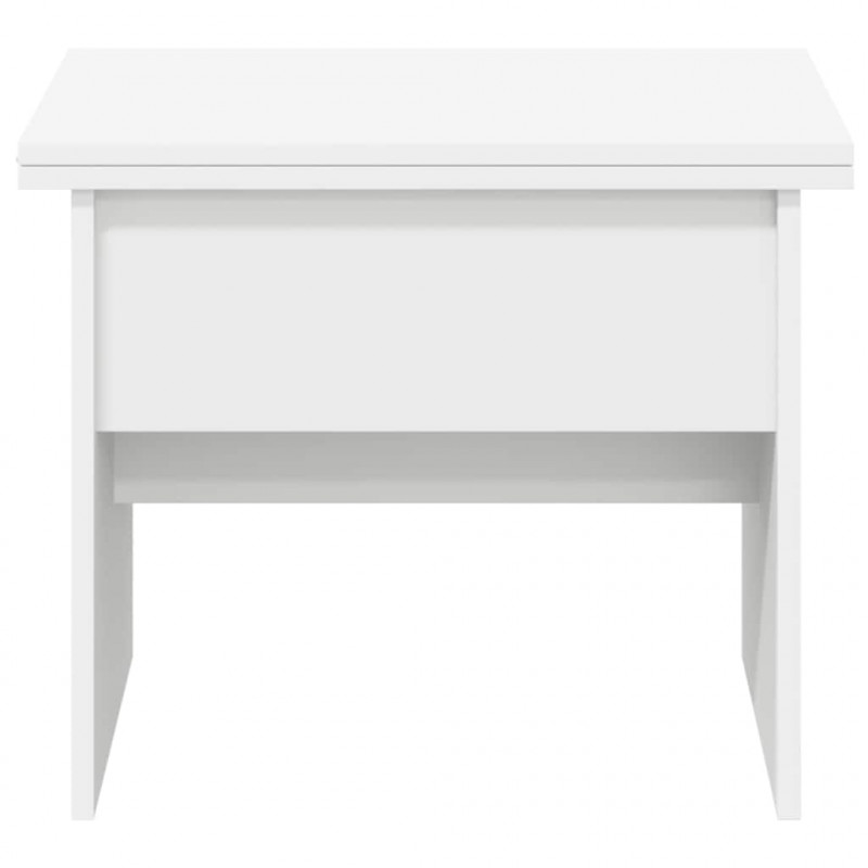 Stolik kawowy Biały 55 x 54,5 x 45 cm Materiał drewnopochodny