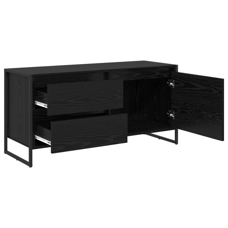 Szafka pod telewizor z szufladą Czarny Dąb 100 x 36 x 49.5 cm