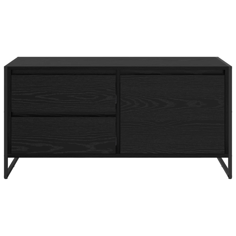 Szafka pod telewizor z szufladą Czarny Dąb 100 x 36 x 49.5 cm