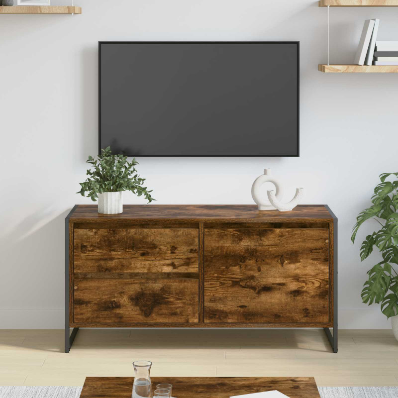 Szafka pod telewizor z szufladą Dąb dymny 100 x 36 x 49.5 cm