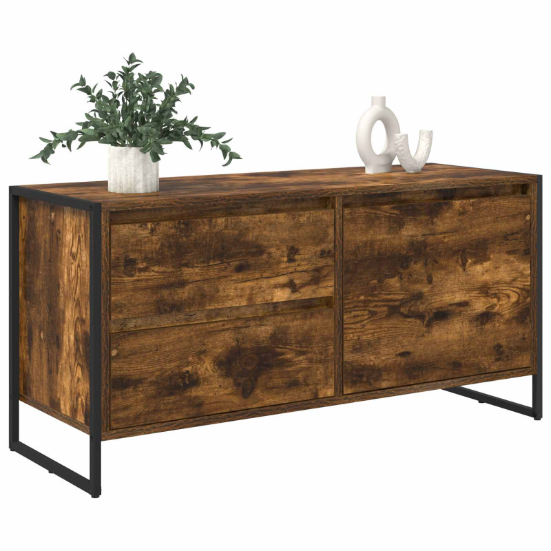 Szafka pod telewizor z szufladą Dąb dymny 100 x 36 x 49.5 cm