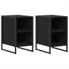 Stolik nocny 2 pcs Czarny Dąb 39.5 x 30 x 50 cm