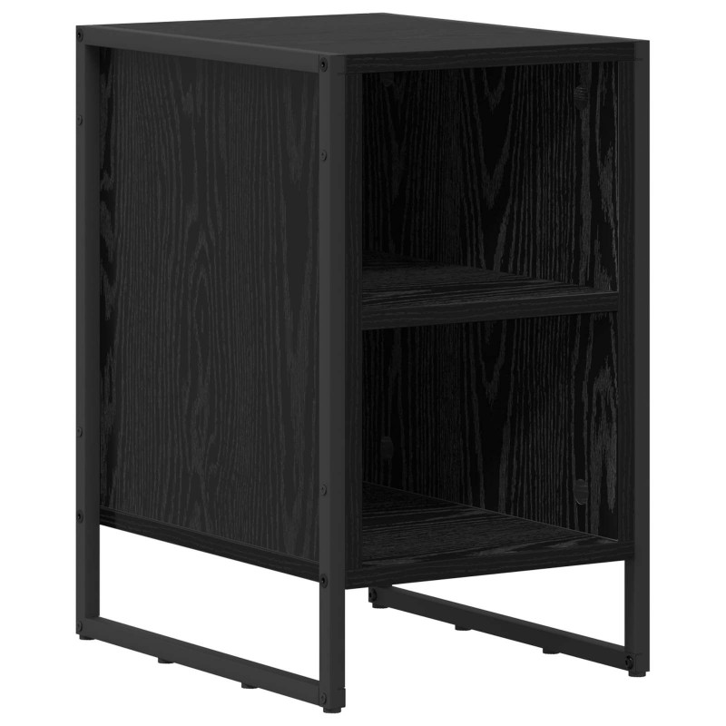 Stolik nocny 2 pcs Czarny Dąb 39.5 x 30 x 50 cm