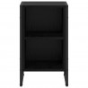 Stolik nocny 2 pcs Czarny Dąb 39.5 x 30 x 50 cm