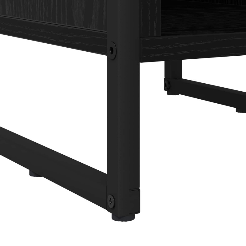Stolik nocny 2 pcs Czarny Dąb 39.5 x 30 x 50 cm