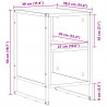 Stolik nocny 2 pcs Dąb Dymny 39.5 x 30 x 50 cm