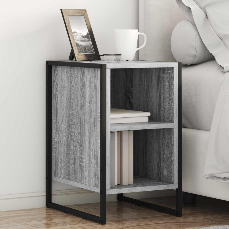 Stolik nocny 2 pcs Szary Sonoma 39.5 x 30 x 50 cm