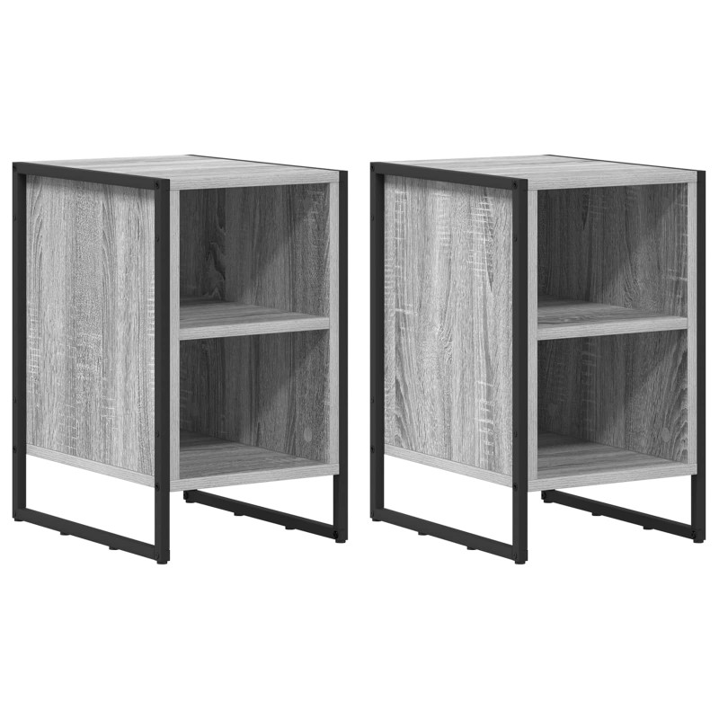 Stolik nocny 2 pcs Szary Sonoma 39.5 x 30 x 50 cm