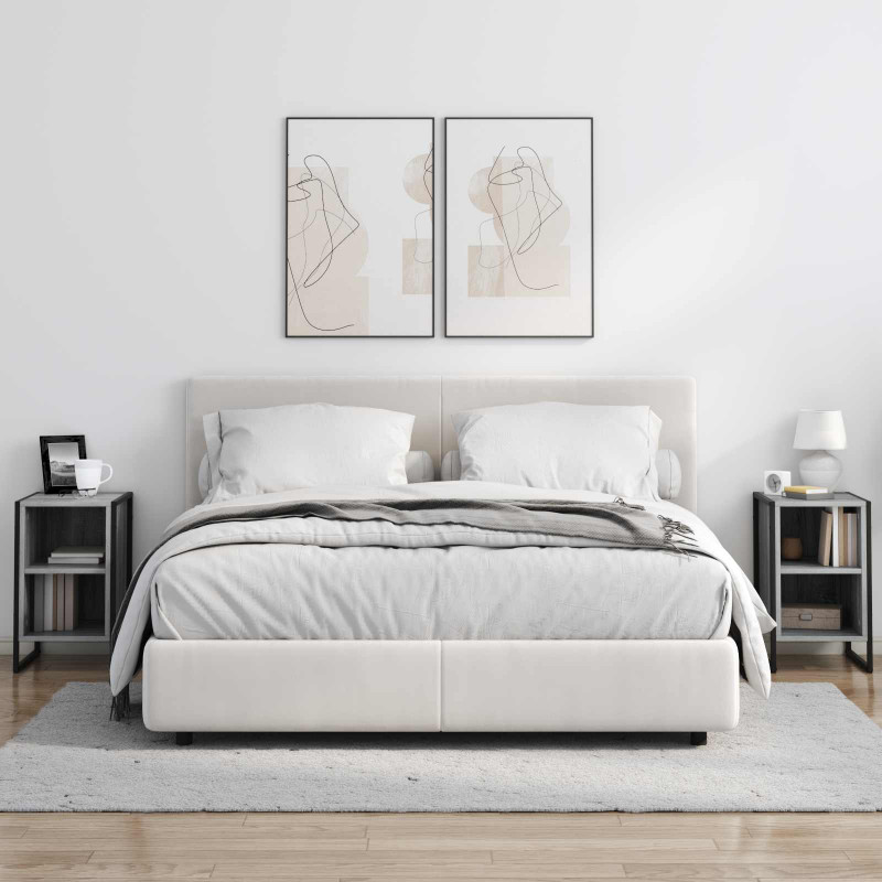 Stolik nocny 2 pcs Szary Sonoma 39.5 x 30 x 50 cm