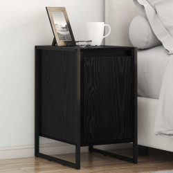 Stolik nocny 2 pcs Czarny Dąb 39,5 x 30 x 50 cm
