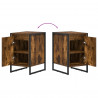 Stolik nocny 2 pcs Dąb dymny 39,5 x 30 x 50 cm