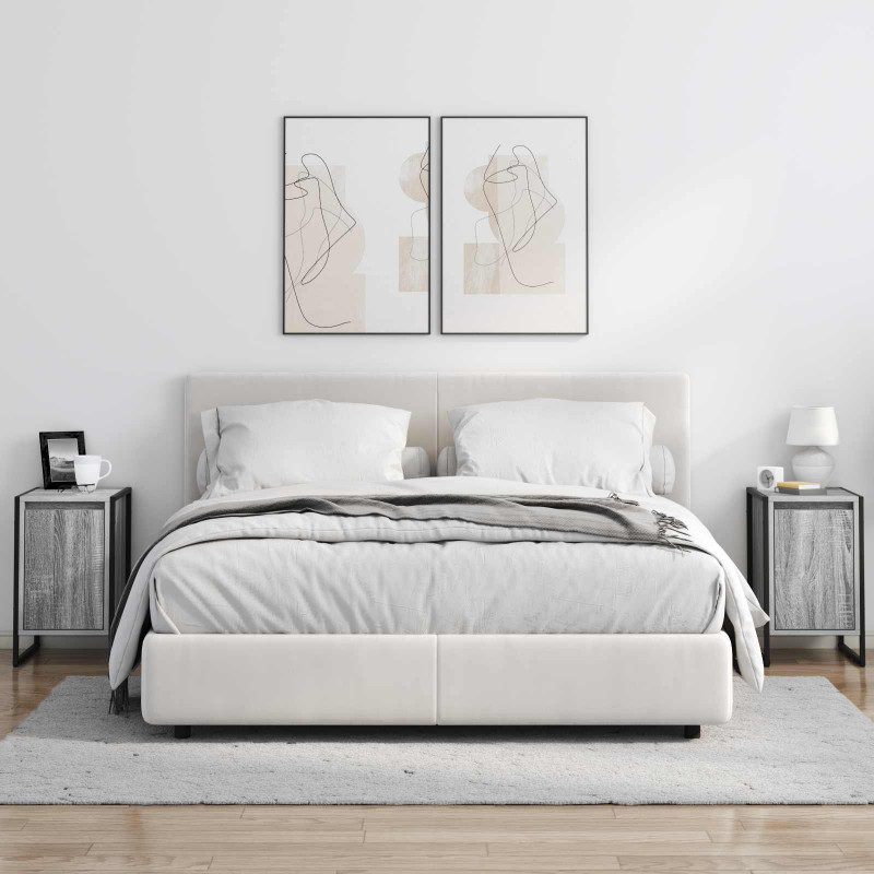 Stolik nocny Szary Sonoma 39,5 x 30 x 50 cm