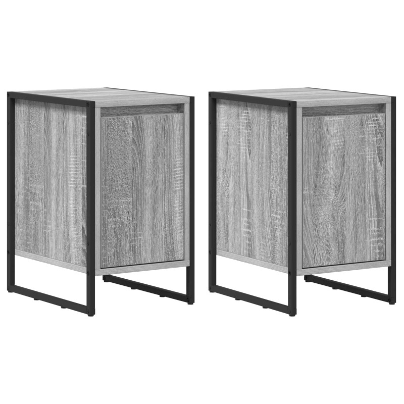 Stolik nocny 2 pcs Szary Sonoma 39,5 x 30 x 50 cm
