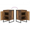 Stolik nocny 2 pcs Stare drewno 39,5 x 30 x 50 cm