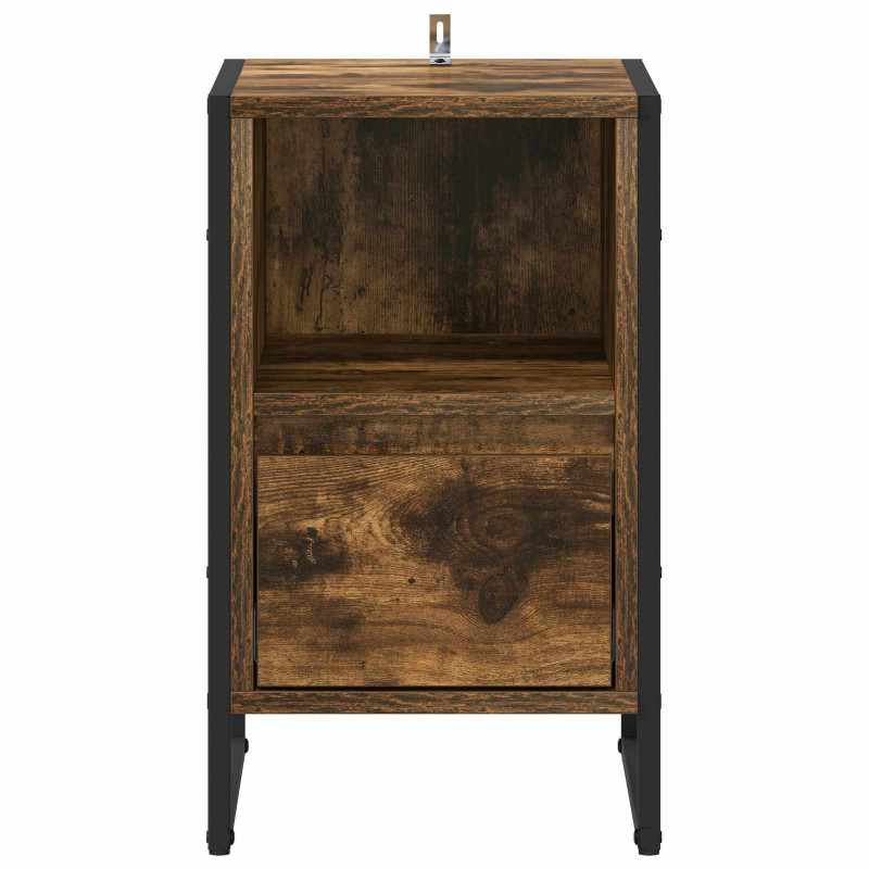 Stolik nocny z szufladą 2 pcs Dąb dymny 39,5 x 30 x 50 cm