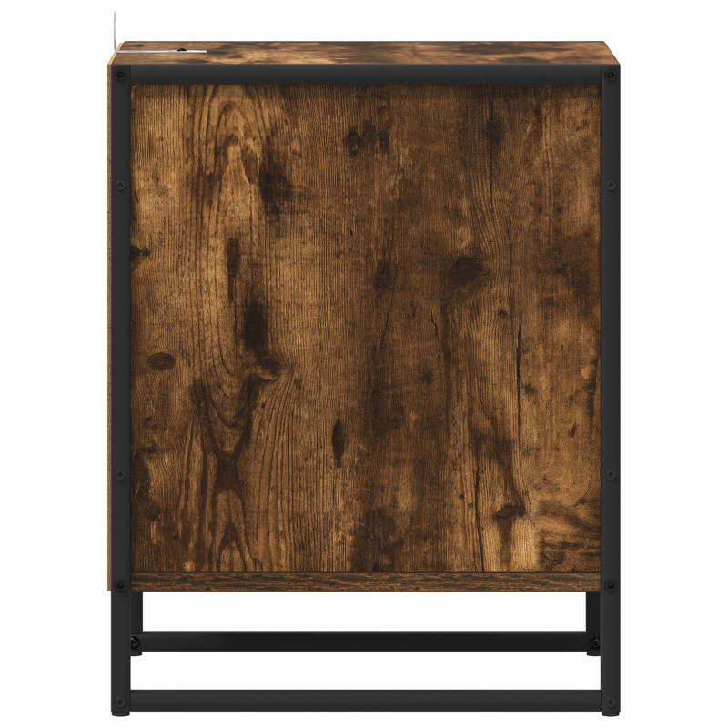 Stolik nocny z szufladą 2 pcs Dąb dymny 39,5 x 30 x 50 cm