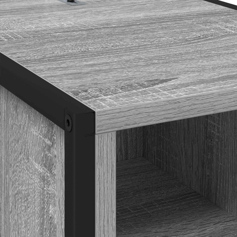 Stolik nocny z szufladą 2 pcs Szary Sonoma 39,5 x 30 x 50 cm